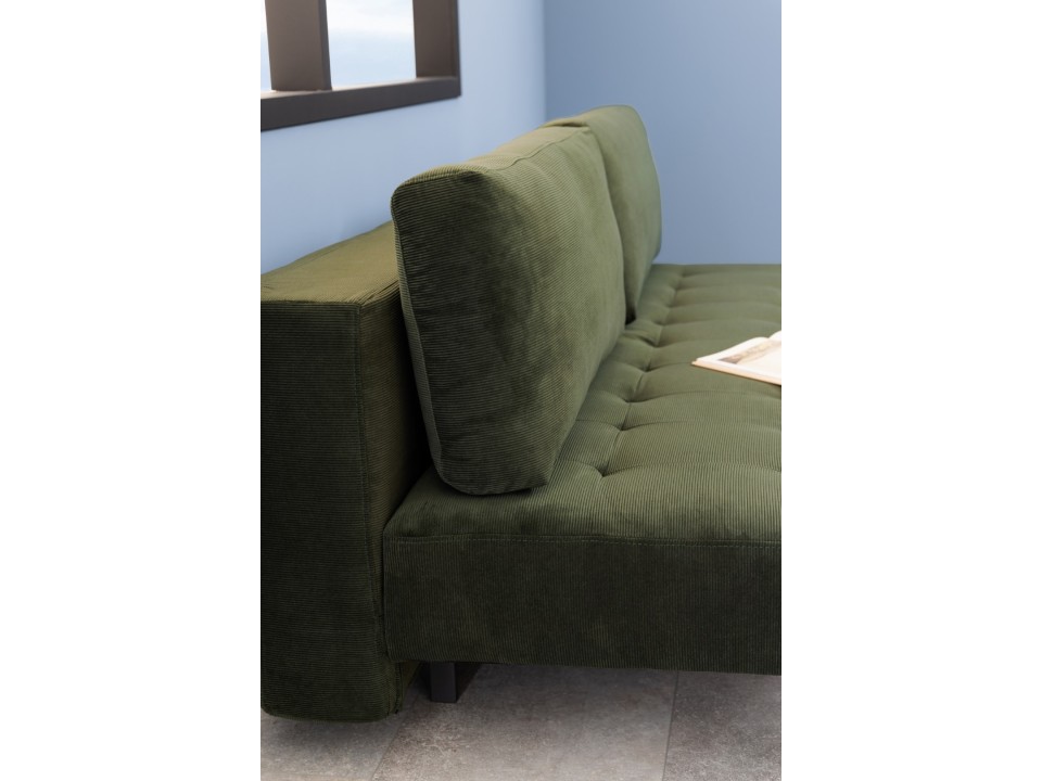 Sofa rozkładana Blain zielona - ACTONA